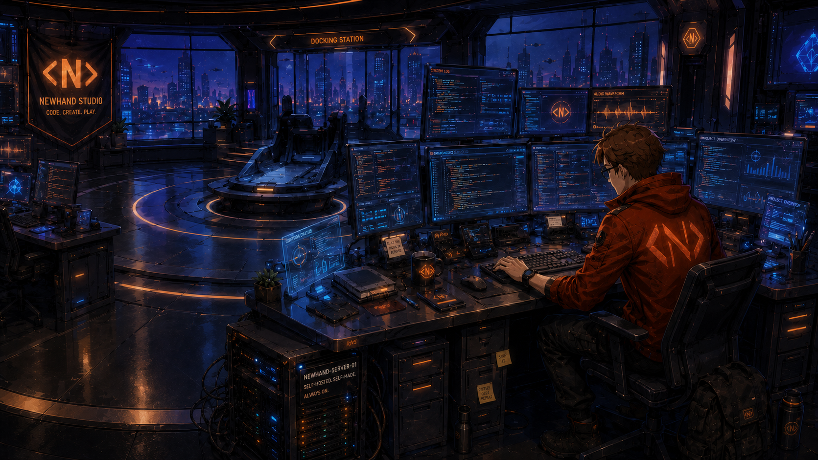 Poste de contrôle — Blondwolf, dev solo auto-hébergé